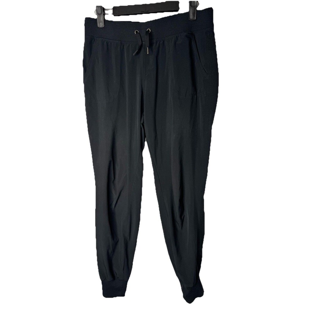 Athleta Women's Black  Jogger Pants Size 4 Elastic Drawstring Waist Athletic
